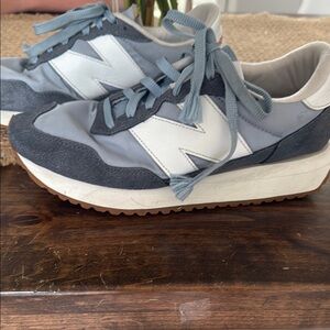 New Balance Gray and White Sneakers
